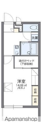 レオパレスアップルハイツ[1K/23.18m2]の間取図