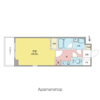 カーサ千種Ａ[1K/29.34m2]の間取図