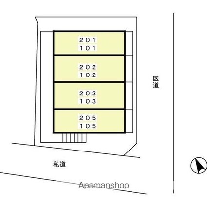 サンモール柴又[1K/22.77m2]の配置図