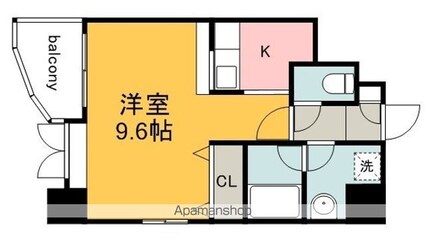 家納喜本川館[1R/28.81m2]の間取図