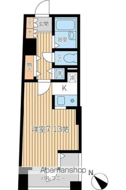 ドゥーエ巣鴨[1R/24.05m2]の間取図