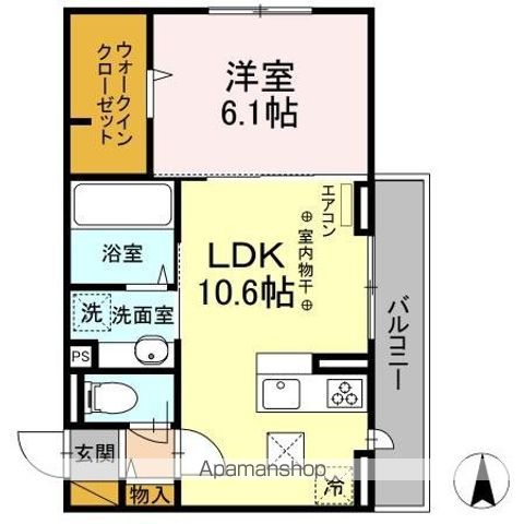 松戸市古ケ崎のアパートの間取り