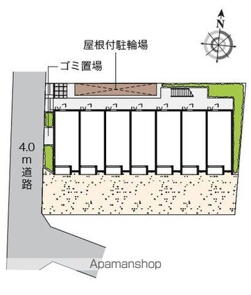 レオネクストテネレッツァ[1R/23.04m2]の配置図