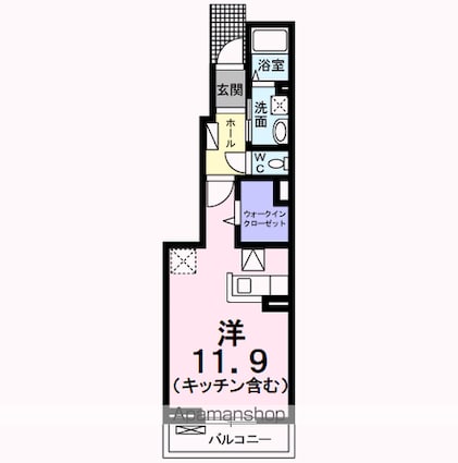エーデルハイム　コセ　Ａ[1R/32.94m2]の間取図