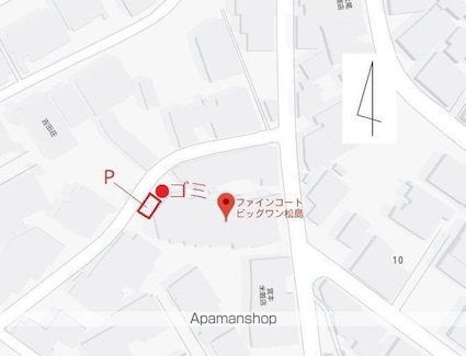 ファインコートビッグワン松島１０１号[2LDK/56.37m2]の配置図