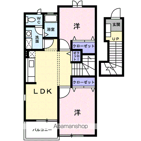 ラフィネ花瀬 参番館の間取り写真