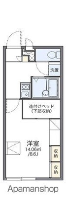 レオパレスフラワーフォート[1K/23.18m2]の間取図