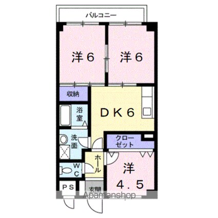 ハーベスト壱番館[3DK/56.16m2]の間取図