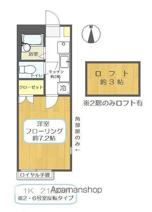 Ｌｉｖｅ　ＦｏｒｅｖｅｒーⅡ[1K/21m2]の間取図