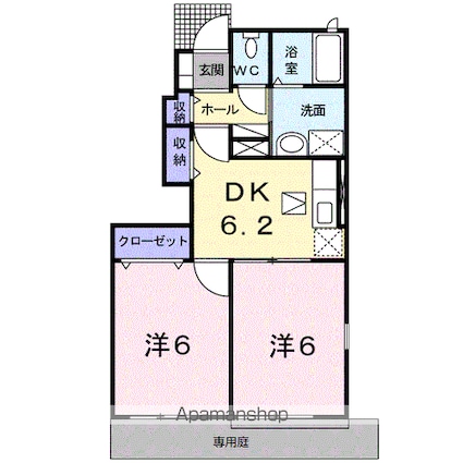 コートジュネス　Ⅴ[2DK/43.86m2]の間取図