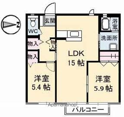 ヴィバーチェ椋野 I棟の間取り写真