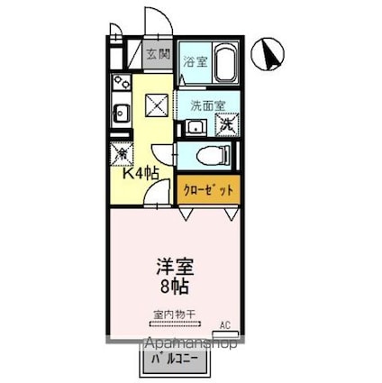 サンローズ　Ａ棟[1K/30.03m2]の間取図