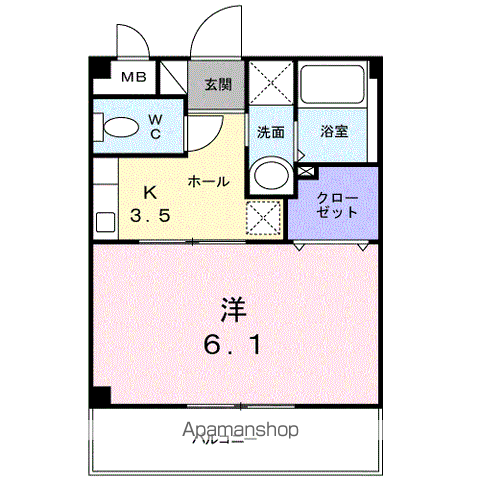 和歌山市楠見中のアパートの間取り