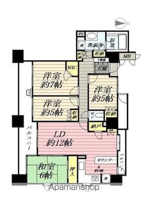 仙台パークホームズ新寺公園[4LDK/92.93m2]の間取図