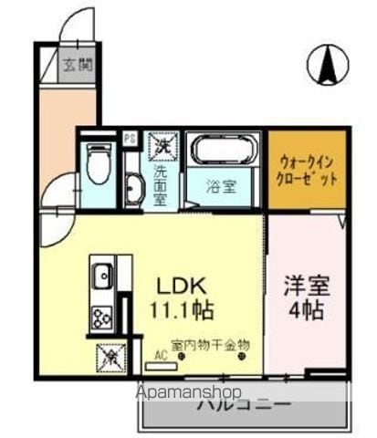 DーROOM紅雲町Bの間取り写真