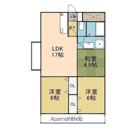 カーサグラン余戸[2LDK/73.6m2]の間取図