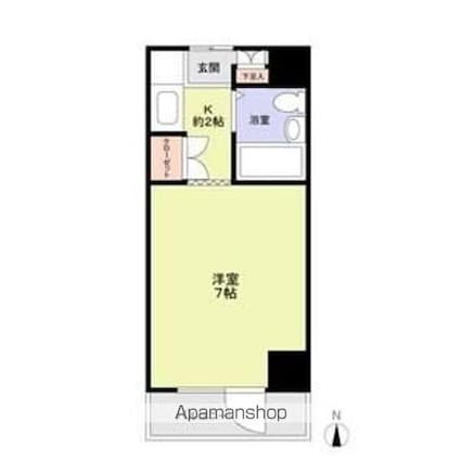 ダイヤモンドレジデンス錦糸町[1R/16.39m2]の間取図