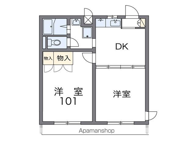 【レオパレスサンローゼＢの間取り】