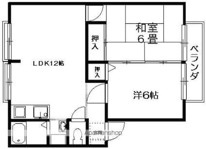 ドゥラシャンス[2LDK/52.84m2]の間取図