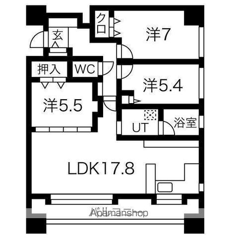 ラ・クラッセ札幌ステーションフロントの間取り写真