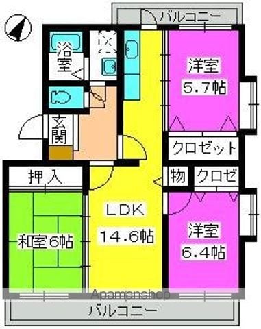 【福岡市南区井尻のマンションの間取り】