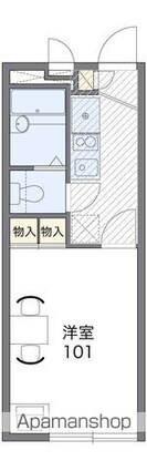 レオパレス磯[1K/19.87m2]の間取図