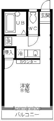 ＹＵＫＩＭＩコーポ[1R/24.05m2]の間取図