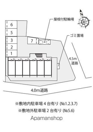 レオパレス羽衣[1K/20.28m2]の配置図