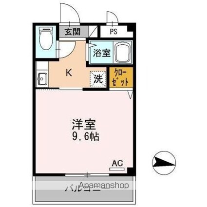 コーポひかり[1K/24.7m2]の間取図