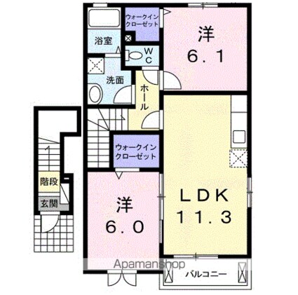 シーサイドスクエアーⅠ[2LDK/57.63m2]の間取図