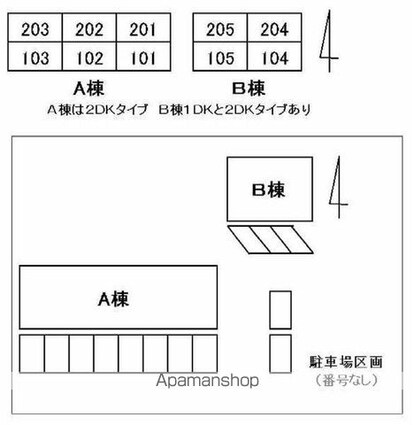 香川県高松市田村町[2DK/35.91m2]の配置図