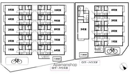 東京都江戸川区鹿骨１丁目[1K/21m2]の配置図