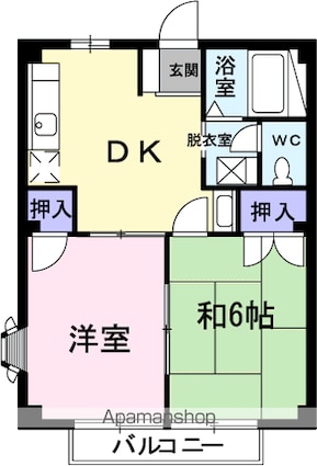 ウェアハウスＡ[2DK/40.04m2]の間取図
