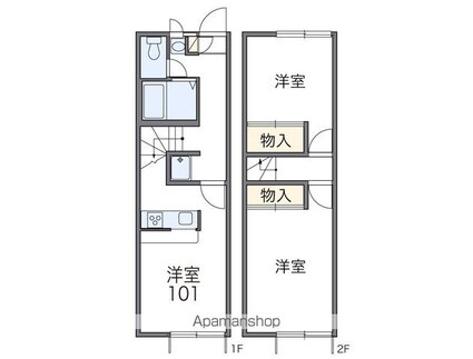レオパレスａｕｒｏｒａ[2DK/49.68m2]の間取図
