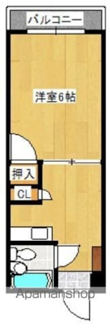 長谷川ビル[1DK/21.54m2]の間取図