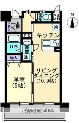 Ｒａｆｆｉｎｅ[1LDK/40m2]の間取図