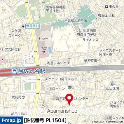 プラザ阿佐ヶ谷[1R/16.6m2]の周辺