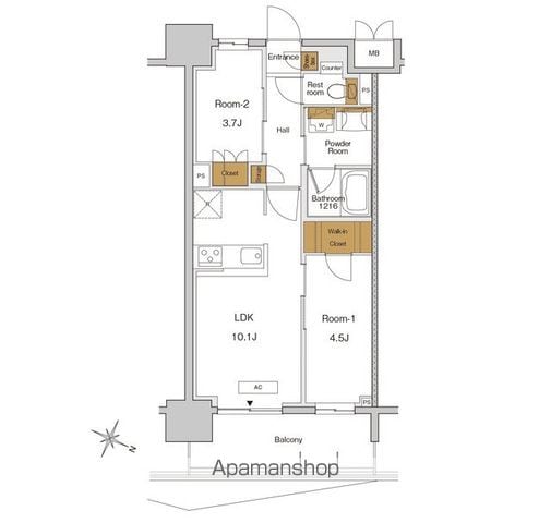 北区東十条のマンションの間取り