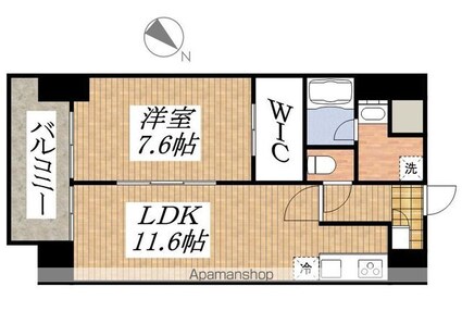 東京都立川市錦町１丁目[1LDK/46.9m2]の間取図