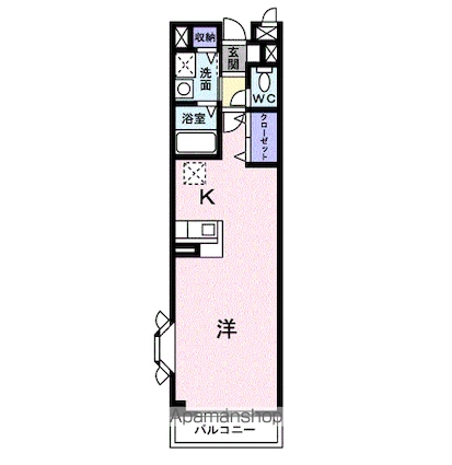 コモド　カーサ[1R/34m2]の間取図