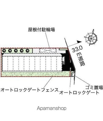 レオパレス青砥[1K/19.87m2]の配置図