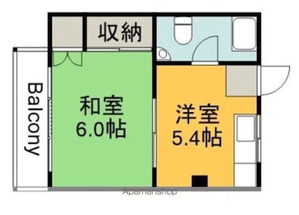 第１ＣＣＳビル[1DK/24.68m2]の間取図