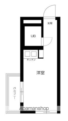 東京都目黒区東山２丁目[1R/14.52m2]の間取図