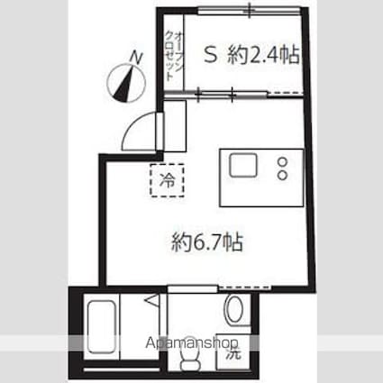 アピチェ目黒[1K/20.03m2]の間取図