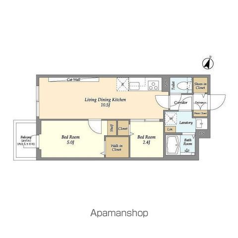 杉並区和田のマンションの間取り