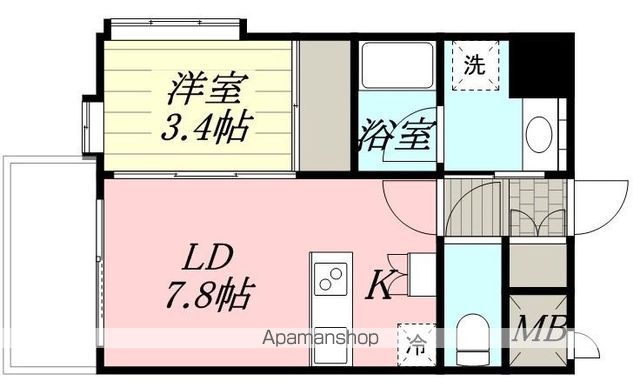 【福岡市東区千早のマンションの間取り】