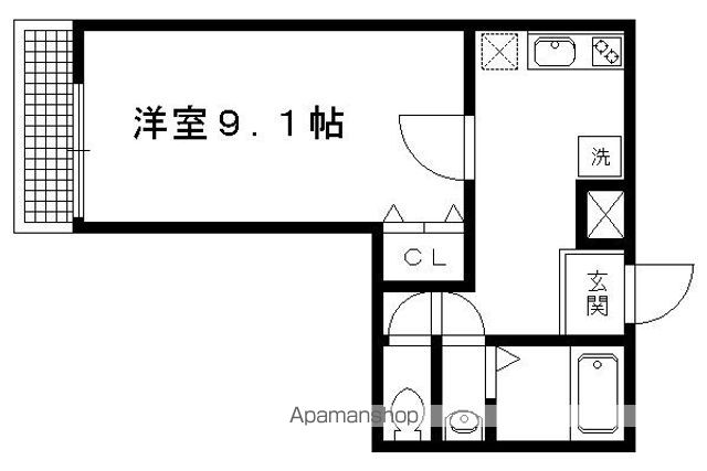 フラッティ御薗橋西の間取り写真