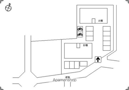 セジュール清水　Ｂ棟[2LDK/59.16m2]の配置図