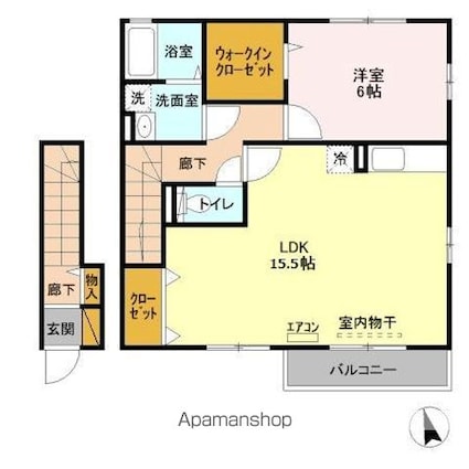 ラ・プランタン[1LDK/58.66m2]の間取図