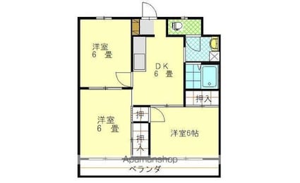 藤マンション[3DK/52.99m2]の間取図